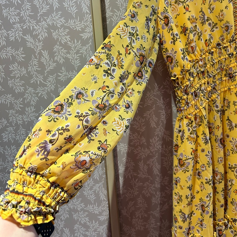 Yellow Floral Spring Dress - Picture 5 of 6
